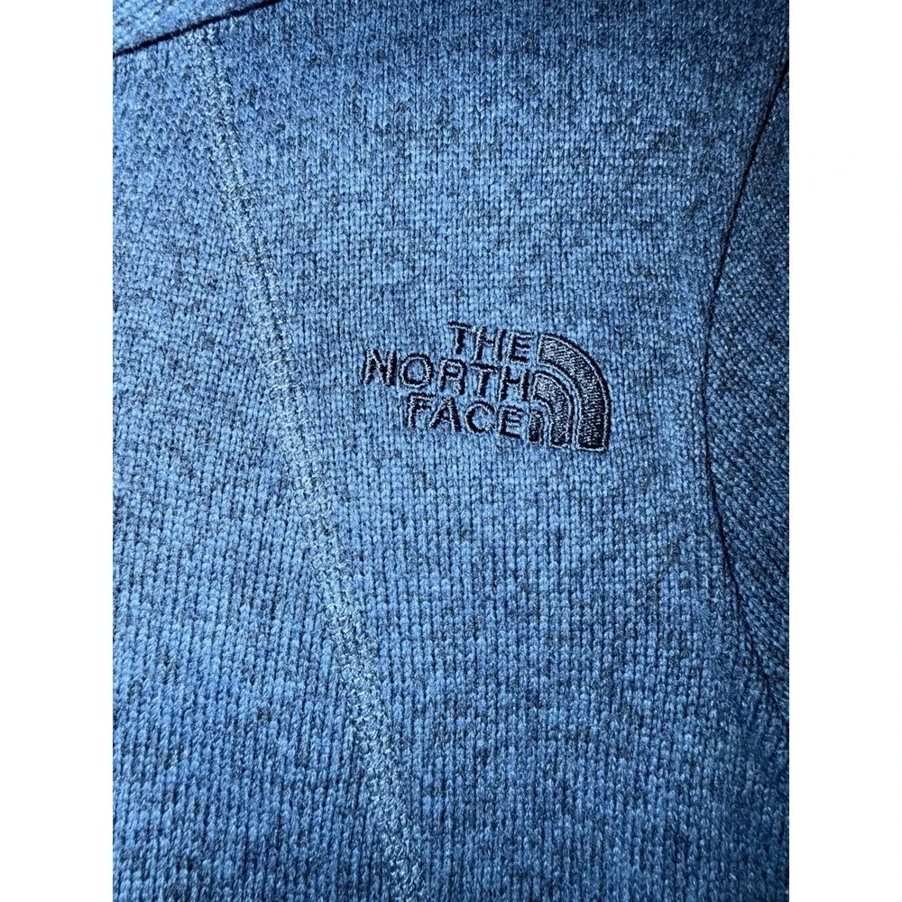 The North Face Womens Fleece Zip Up Hoodie Blue Heather‎ Size S - Picture 3 of 5